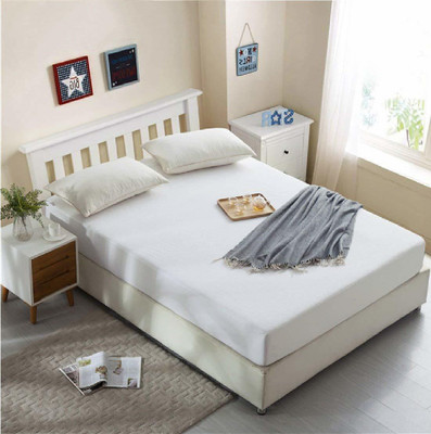 KUBER INDUSTRIES Fitted Single Size Mattress Cover(White)