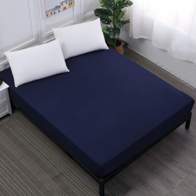 KUBER INDUSTRIES Fitted Single Size Mattress Cover(Blue)