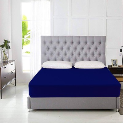 AVI Fitted Double Size Waterproof Mattress Cover(Blue)