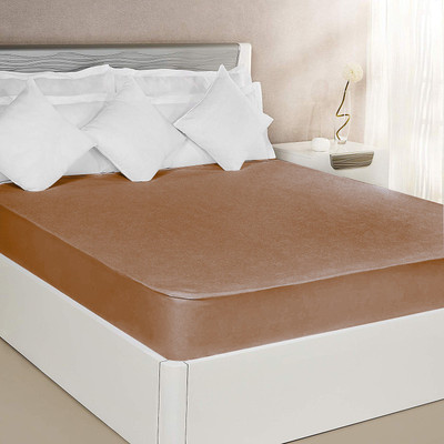 KUBER INDUSTRIES Fitted Single Size Mattress Cover(Yellow)