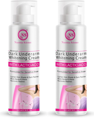 Nuerma Science Advanced Underarm Whitening Cream with Lactic Acid (Pack of 2)(200 ml)