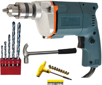 Inditrust Electric drill machine with 22pc Socket set 5pc masonry drill bit and 1pc Claw Hammer (Pack of 4set) Electric Drill Machine with Drill & Screwdriver Bits Pistol Grip Drill(10 mm Chuck Size) Inditrust Electric drill machine with 22pc Socket set 5pc masonry drill bit and 1pc Claw Hammer (Pack of 4set) Electric Drill Machine with Drill & Screwdriver Bits Pistol Grip Drill(10 mm Chuck Size)