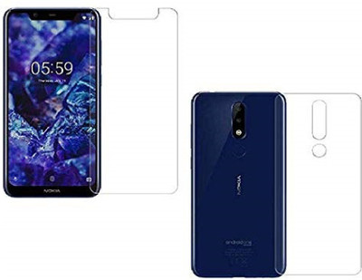 MOBIE ATTIRE Front and Back Screen Guard for Nokia 5.1 Plus(Pack of 2)