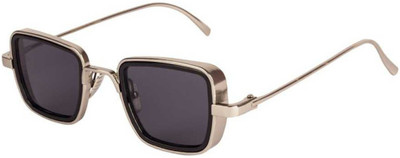 Ivy Vacker Retro Square Sunglasses(For Men, Black)
