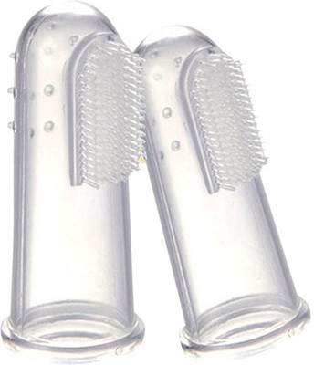 Buddsbuddy BPA Free Combo of 2 Baby Soft Silicone Finger Toothbrush With case for Soft Cleaning for kids Soft Toothbrush