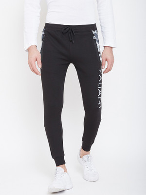 DUKE Solid Men Black Track Pants