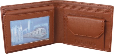 JND Men Casual Tan Artificial Leather Wallet(6 Card Slots)