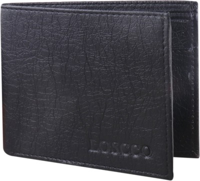 loscco Men Casual Black Artificial Leather Wallet(5 Card Slots)