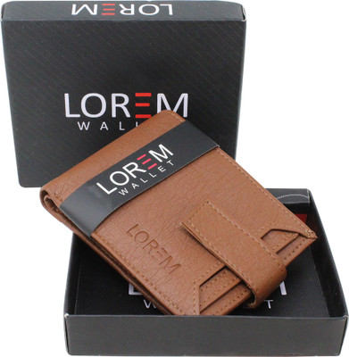 LOREM Men Tan Artificial Leather Wallet(7 Card Slots)