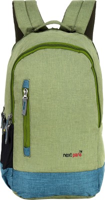 Next Paris Adida Backpack Waterproof School Bag(Green, 30 L)