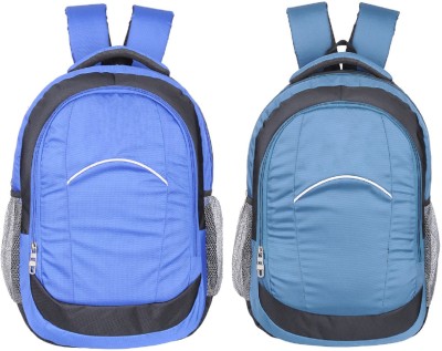 peter india backpack college pack of 2 bags Combo 36 L 36 L Laptop Backpack(Blue)