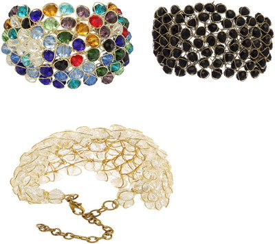 JSD Alloy Gold-plated Bracelet Set(Pack of 3)