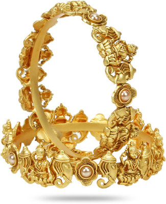 YouBella Copper Gold-plated Bangle Set(Pack of 2)