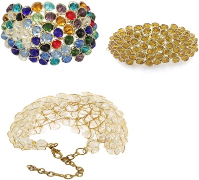 JSD Alloy Gold-plated Bracelet Set(Pack of 3)