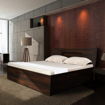 Zuari Florence Engineered Wood King Box Bed(Finish Color - Oak Durance)