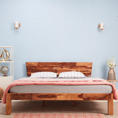 Wakefit Auriga Sheesham Solid Wood King Bed(Finish Color - Natural)