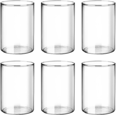 TREO (Pack of 6) Vector Borosilicate Glass Tumbler 300 ml Glass Set Water/Juice Glass(1800 ml, Glass, Clear)