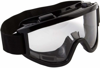 keskriva 456 Adult Motorbike ATV/Dirt Bike Racing Transparent Goggles With Adjustable Strap Wood-working  Safety Goggle(M)