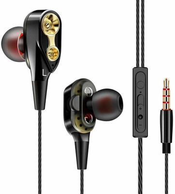 Ambrane EP-33 Super Bass Wired Headset with Mic (Black)