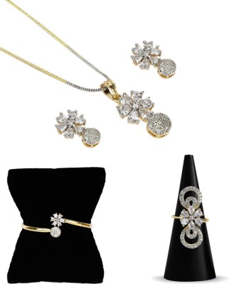 YouBella Alloy Gold-plated Gold, Silver Jewellery Set(Pack of 1)