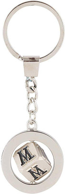 gtrp Rotating Type M Letter/Alphabet Metallic Key Chain Key Chain
