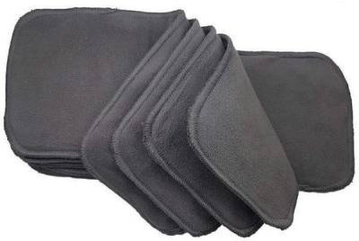 FABLITTLE Pack of 5 Wetfree Reusable Washable Cotton Diaper Nappy Inserts for Baby Cloth Diapers, 4 Layer Bamboo Charcoal Inserts Liners Natures Cloth Diaper Liner - M (05 Pieces