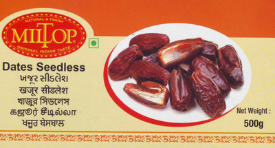 MilTop Dates seedless(red), 1 kg Dates(2 x 0.5 kg)