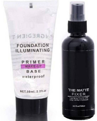 Anytime shops Anytimeshops super quality matte fixer with primer Primer - 150 ml(Multicolor)
