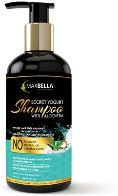 MaxBella Yogurt With Aloe Vera Smoother & Shiner Hair Daily Care,Free from Paraben & Mineral Oil, for Men and Women Hair Shampoo(300 ml)