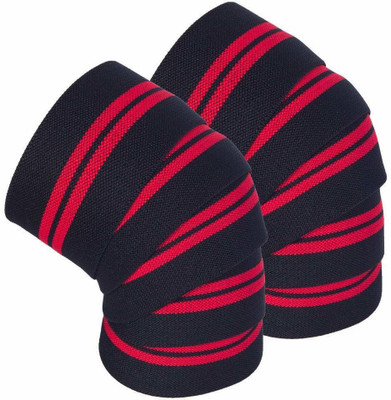 GymWar Adjustable Knee Support Wrap - Pair Knee Support(Red)