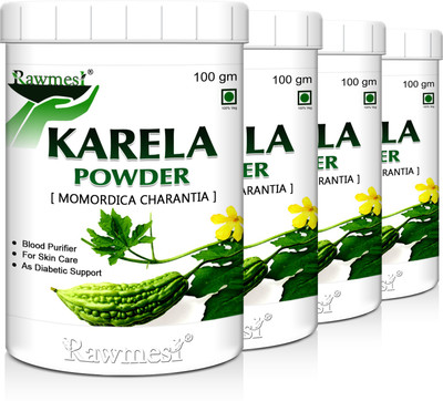 Rawmest Pure Ayurvadic Karela Powder (Momordica Charantia/Karela Fruit Powder), Ayurvedic Herb For Blood Sugar Control & Improves Liver Function(400)