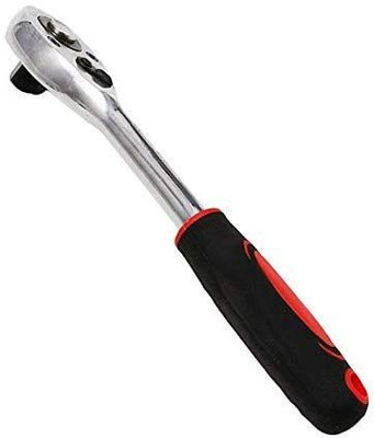 Qualigen Drive Shaft Ratchet Handle Socket Wrench Heavy Duty Tool 1/2inch Wrench Rachet Double Sided Rachet Wrench(Pack of 1)