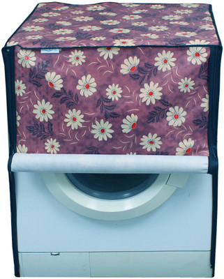 JM Homefurnishings Front Loading Washing Machine  Cover(Width: 71 cm, Red, White)
