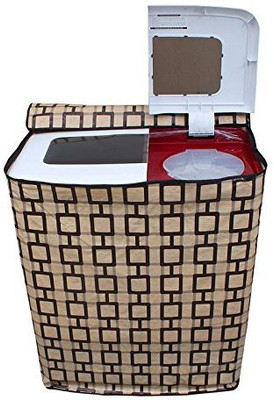 KingMatters Semi-Automatic Washing Machine  Cover(Width: 82 cm, Beige, Black)