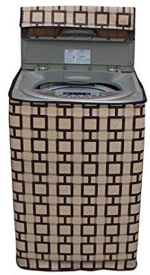 SBJCollections Top Loading Washing Machine  Cover(Width: 63 cm, Beige, Black)