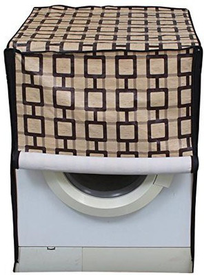 KingMatters Front Loading Washing Machine  Cover(Width: 60 cm, Beige, Black)