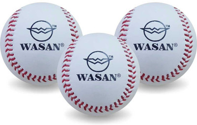 Wasan Baseball PVC Cork Center(Pack of 3) Official Size 9 Inch Baseball(Standard, Pack of 3, White, Black)