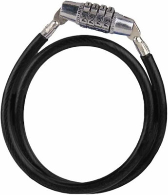 ShreNik Spiral Number Lock For Cycle Helmet Two Feet Long Color Black Cycle Lock