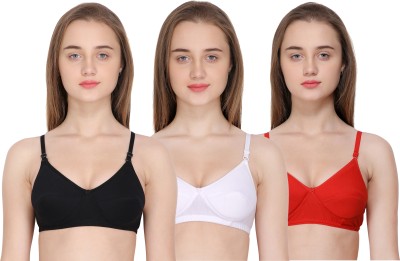 UZUN Women Full Coverage Heavily Padded Bra(Red, White, Black)