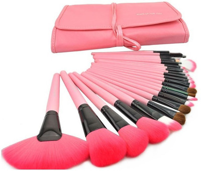 LARA KOSSLER make up brush 24 pc pink(Pack of 24)