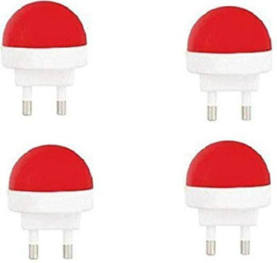 bArrett 0.5 W Basic Round B22 LED Bulb(Red, Pack of 4)