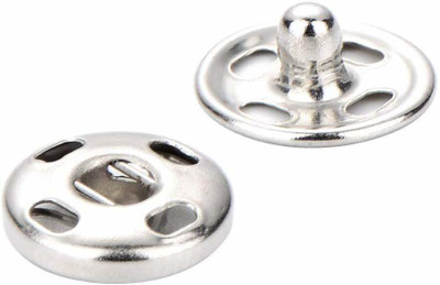 uniquemart 200 Sets Press Tich Buttons Sew-on Snap Metal Snap Fastener Buttons for Clothing Brass Buttons(Pack of 200)