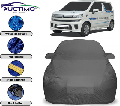 AUCTIMO Car Cover For Maruti Suzuki WagonR Electric Vehicle (With Mirror Pockets)(Grey)