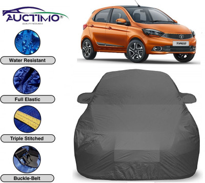 AUCTIMO Car Cover For Tata Tiago (With Mirror Pockets)(Grey)