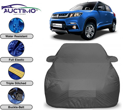 AUCTIMO Car Cover For Maruti Suzuki Vitara Brezza (With Mirror Pockets)(Grey)