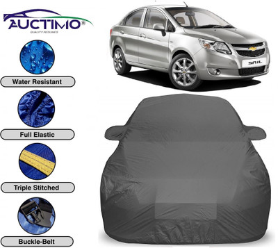 AUCTIMO Car Cover For Chevrolet Sail (With Mirror Pockets)(Grey)