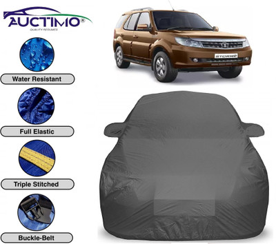 AUCTIMO Car Cover For Tata Safari Storme (With Mirror Pockets)(Grey)