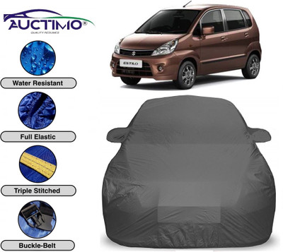 AUCTIMO Car Cover For Maruti Suzuki Zen Estilo (With Mirror Pockets)(Grey)