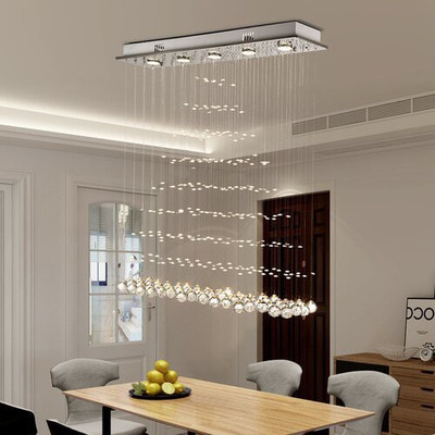 D4P crystal glass ceiling light chandelier Chandelier Ceiling Lamp(White)