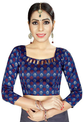AANZIA Silk Blend Printed Blouse Material